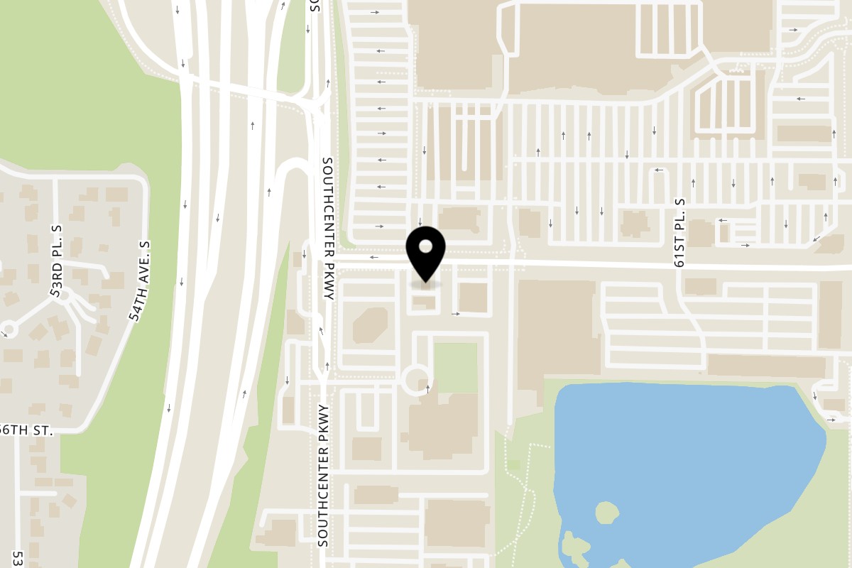 Map showing the location of Krispy Krunchy Chicken Strander Blvd on 220 Strander Blvd in Tukwila