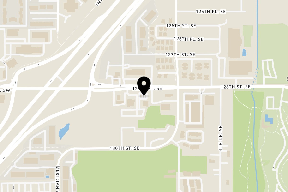 Map showing the location of Krispy Krunchy Chicken 128th St SE on 130 128th St SE in Everett